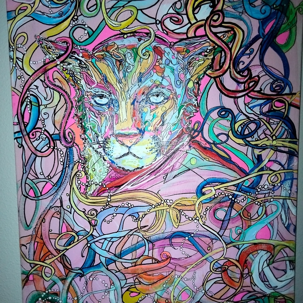 Beautiful tiger painting